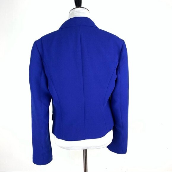 INC International concepts blazer size M blue shawl collar tuxedo career jacket - Picture 4 of 8